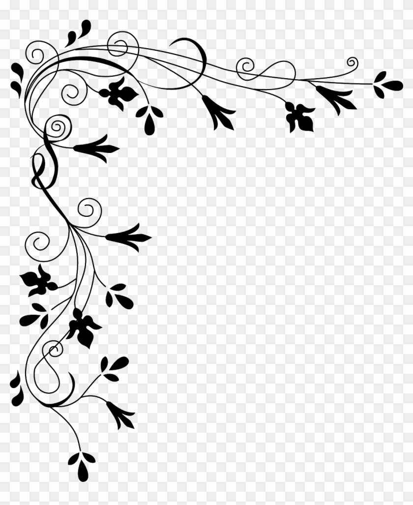 Vector Graphics,free Pictures - Simple Flower Border Design #1740934