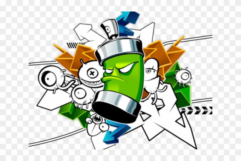 Graffiti Clipart Spray Can - Graffiti Cartoon Spray Can #1740951