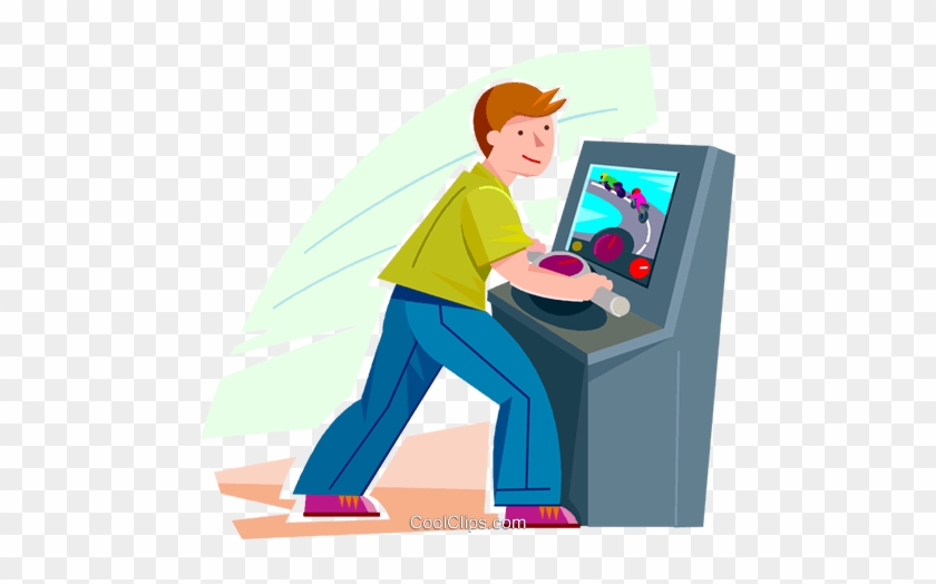 Boy Playing A Video Game Royalty Free Vector Clip Art - Boy Playing A Video Game Royalty Free Vector Clip Art #1741100