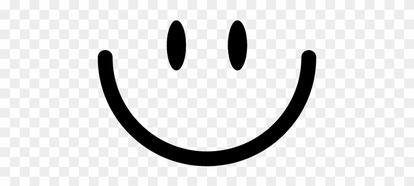 Cartoon Smile Clipart - Smiley Black And White Png #1741195