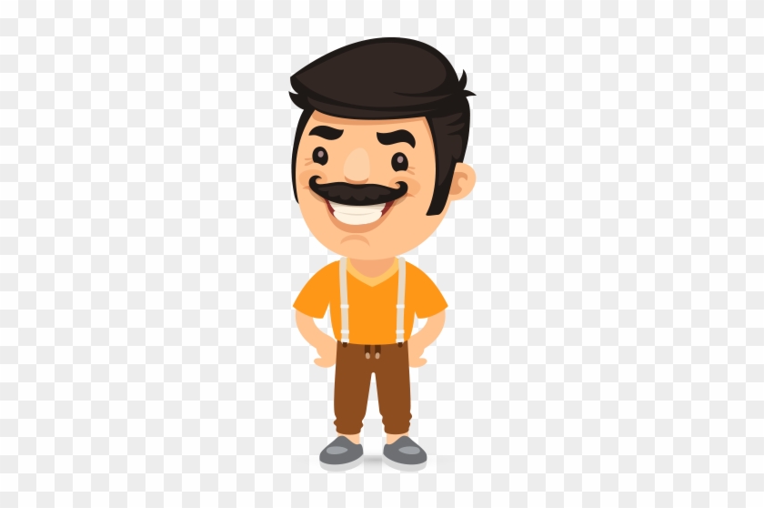 Clipart Bıyıklı Gülen Adam - Bıyıklı Clipart #1741304