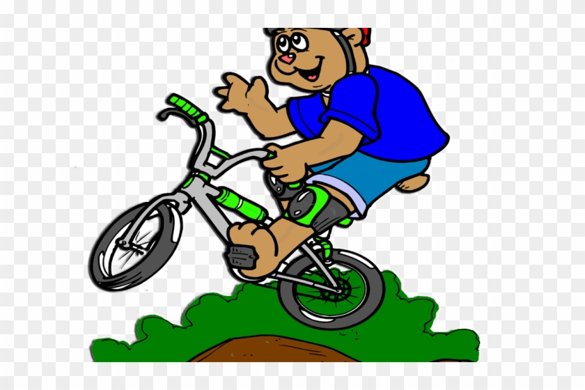 Exercise Bike Clipart Clip Art - Clipart Mountain Biking Cartoon #1741508