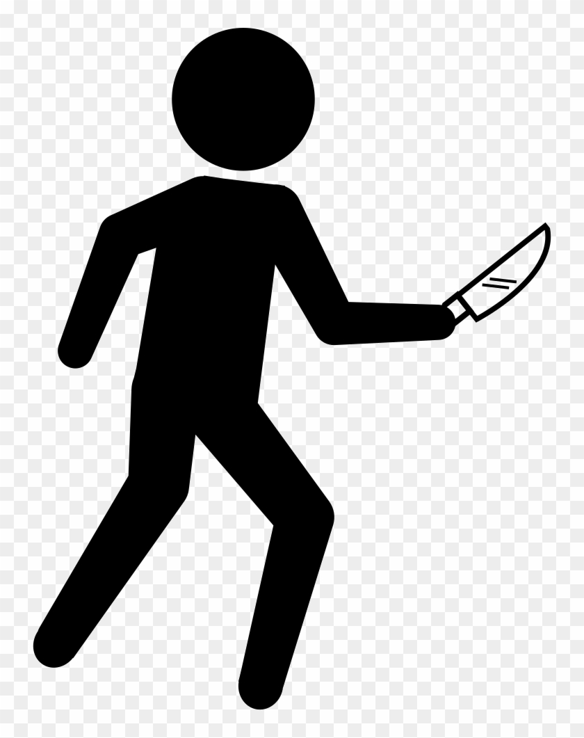 Criminal Silhouette With A Knife Comments - Criminal Png #1741546