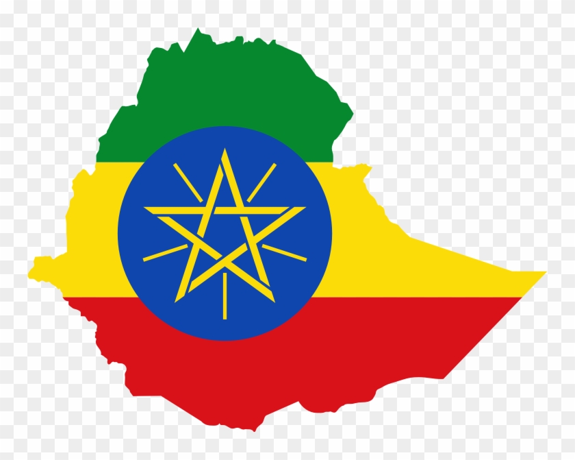 Clipart Ethiopia Flag Map - Ethiopia Country With Flag #1741713