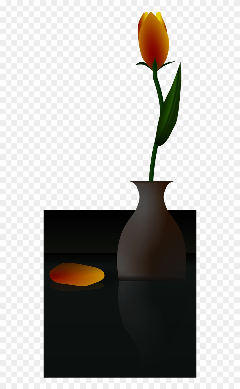 Flower Vase Black Background #1741714