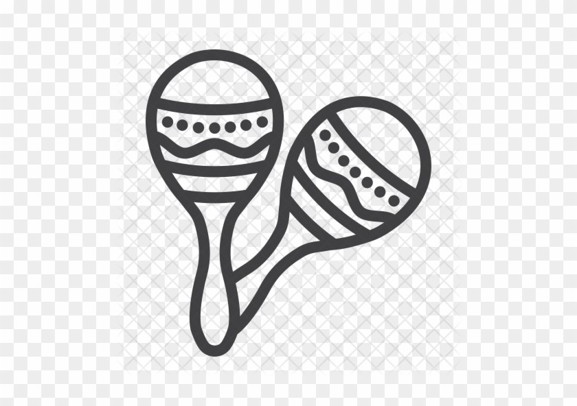 Maracas Clipart Black And White - Maraca Icon #1741725