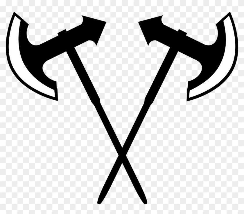 Clipart - Axe Shield Symbol #1741727