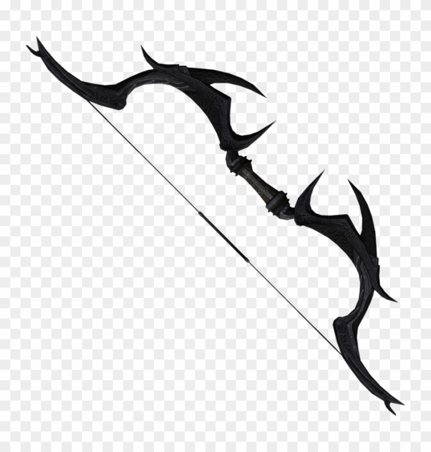 Daedric Bow Skyrim Clipart The Elder Scrolls V - Bow Weapon Png #1741733