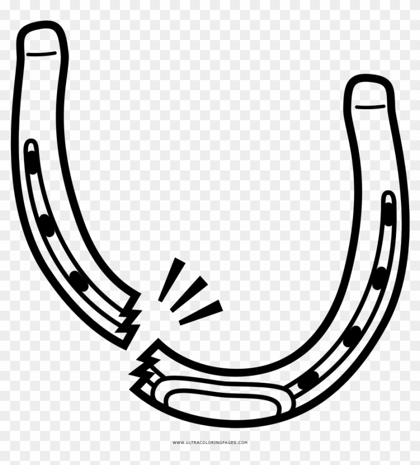 Broken Horseshoe Coloring Page Ultra Pages - Ferro Di Cavallo Da Colorare #1741778