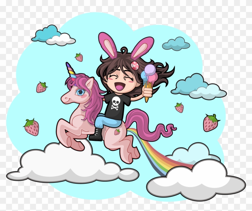 Unicorn And Rainbow In Happy Land Mini Pack - Illustration #1741852