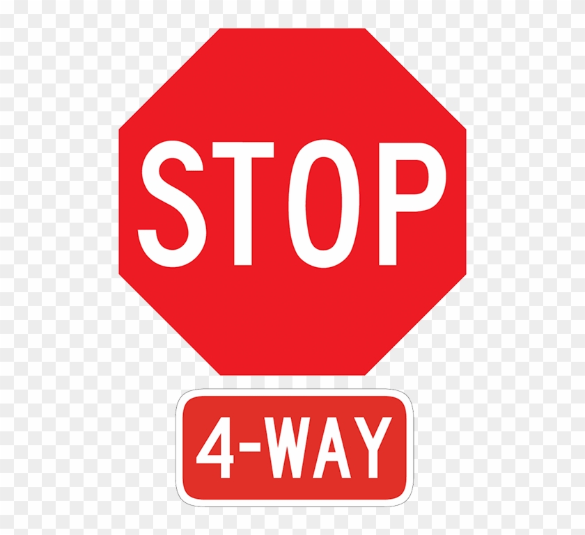 On One-way Streets And Roadways That You Are Not Allowed - 4 Way Road Sign Meaning #1741908