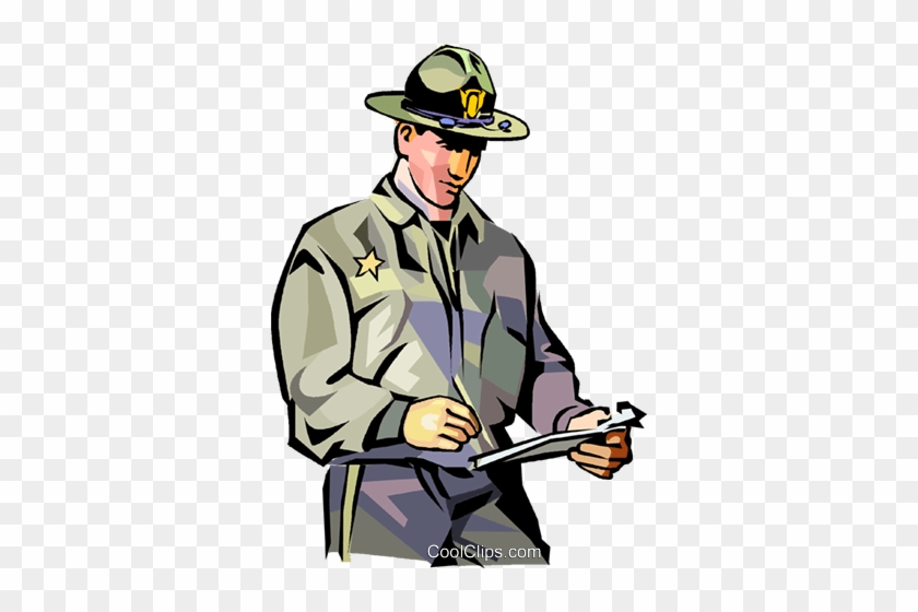 Police Officer Royalty Free Vector Clip Art Illustration - Learning #1742043
