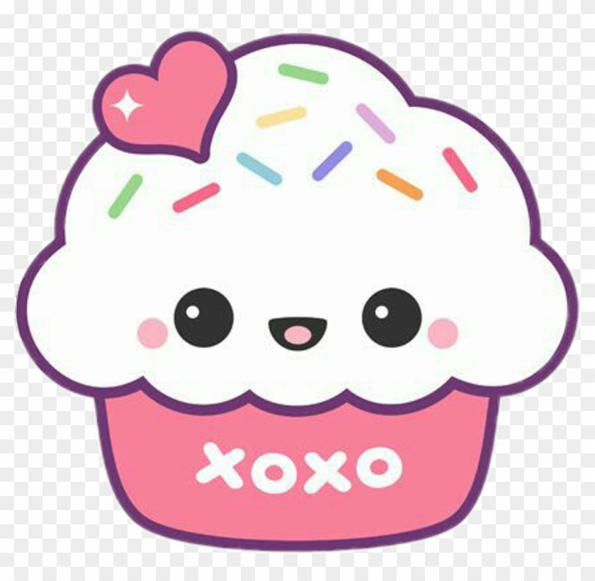 #cupkake #cake #xoxo #cute #kawaii - Cute Cupcake With Face #1742087