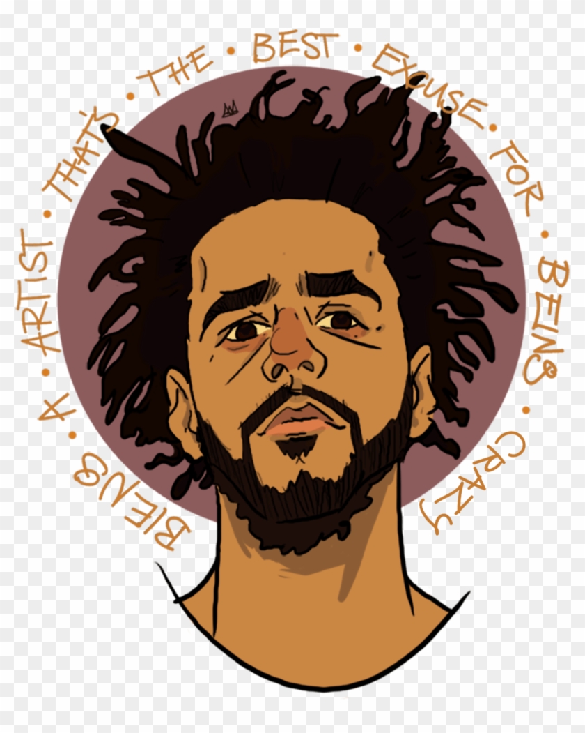 Cole J Hip Hop Cartoon Drawings - J Cole Fan Art #1742237