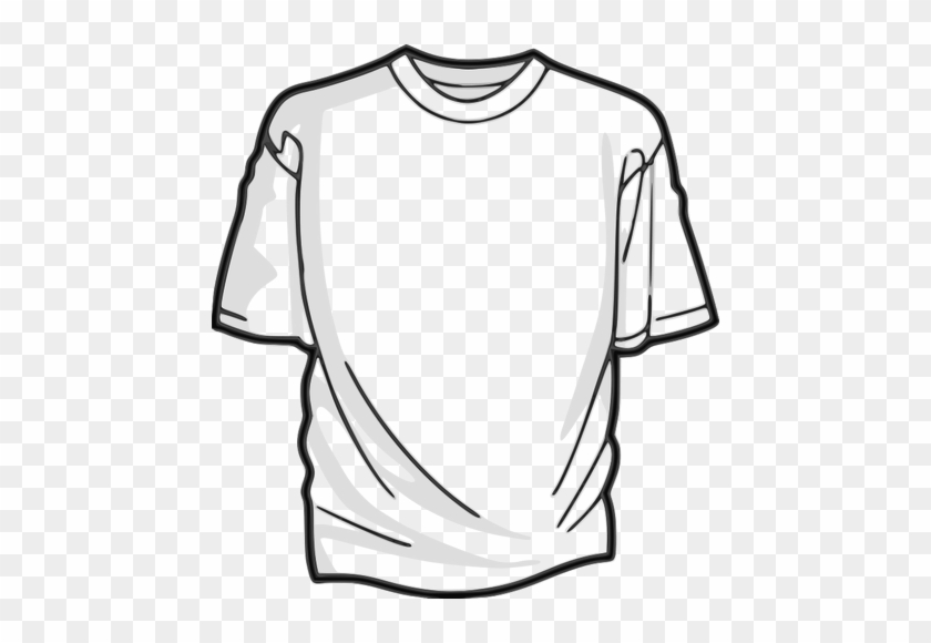 White T Shirt Vector Image Public Domain Vectors - Cloth Black And White #1742289