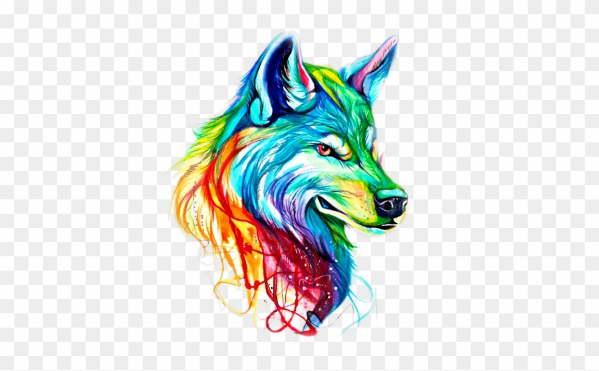 Cool Wolf Drawings With Color #1742318