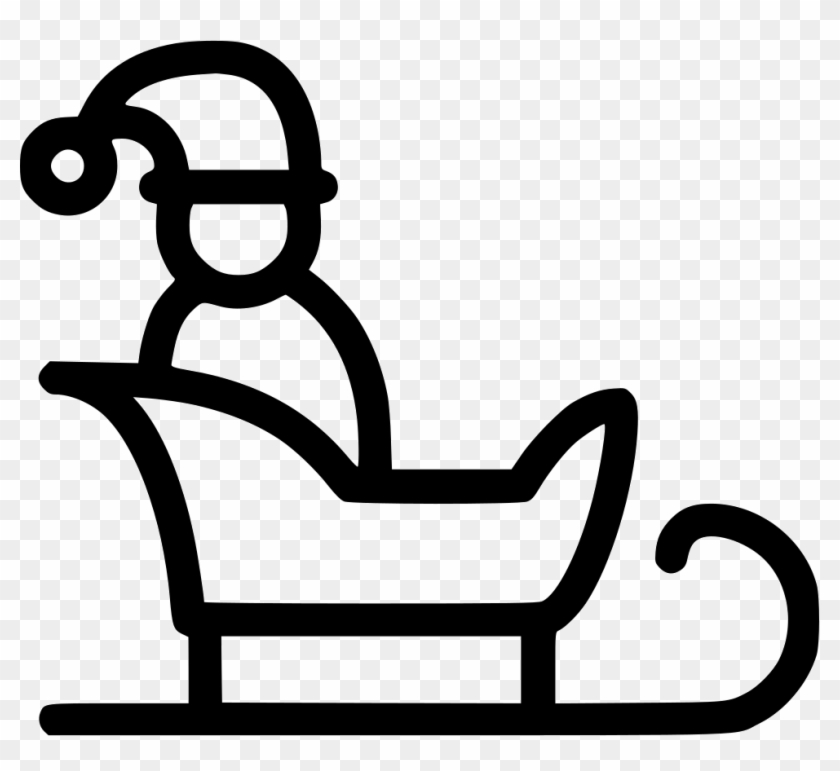 Santa On Sled Svg Png Icon Free Download - Santa Claus #1742347