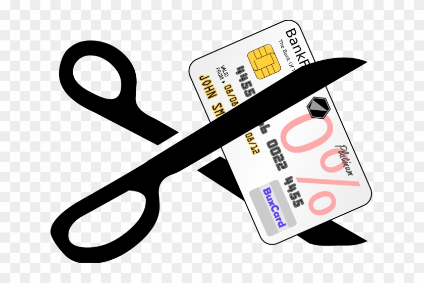 Clipart Of The Day - Scissors Cutting A Credit Card #1742356