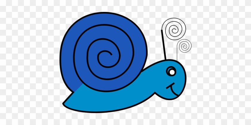 Slow Snail Computer Icons Snails And Slugs Can Stock - Blue Snail Clipart #1742501