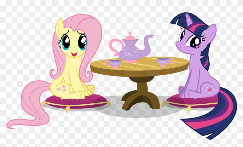Tea Time With Fluttershy And Twilight By Tomfraggle - Twilight Sparkle Sitting #1742605