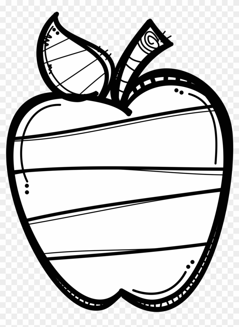 Apple Black And White Manzana Im Genes Clip Art - School Clipart Black And White Apple #1742672