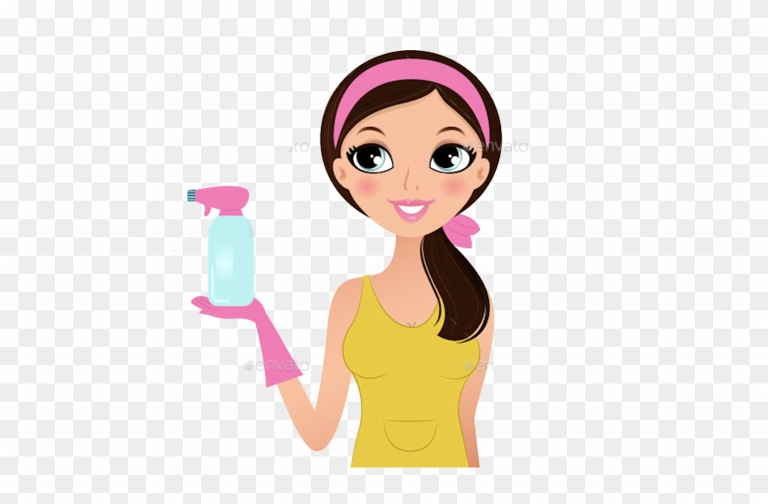 Contact Us Today - Cartoon Female Cleaning Lady Cleaning #1743015