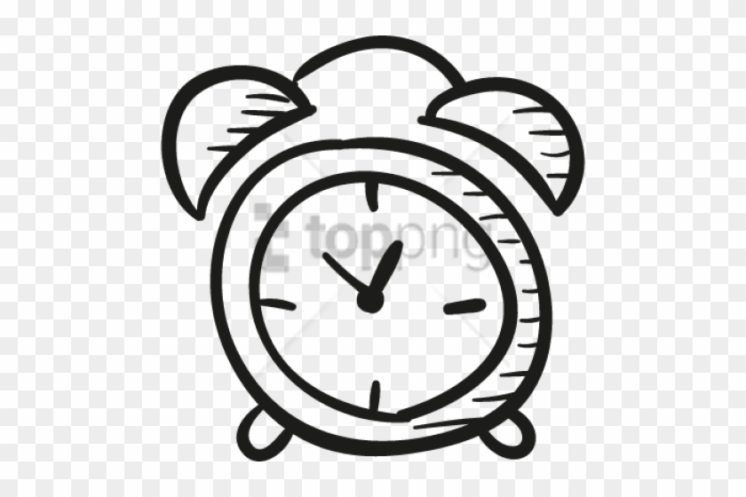 Free Alarm Clock Drawing Image With Transparent Background - Alarm Clock Drawing Easy #1743272