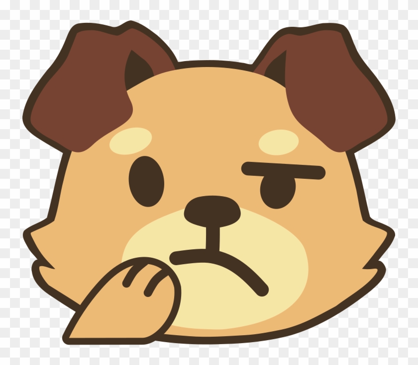 Thinking Face But It's A Brown Dog - Thinking Face But It's A Brown Dog #1743343