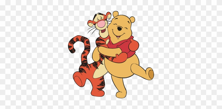 Ursinho Poof Vector - Pooh And Tigger Hugging #1743416