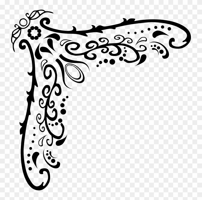 Clipart Flourish Medium Image - Free Clipart Corner Flourish #1743821