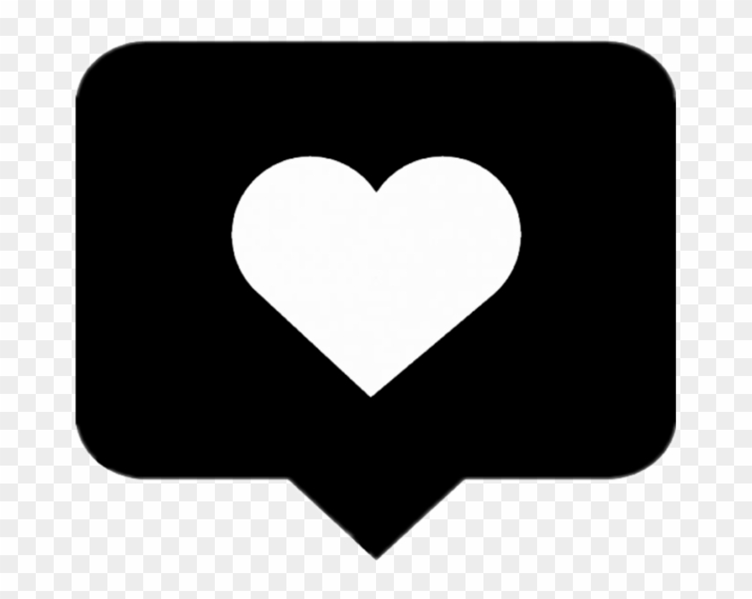 #instagram #love #heart #like #black #png #box #remix - Instagram Like Black And White #1744115