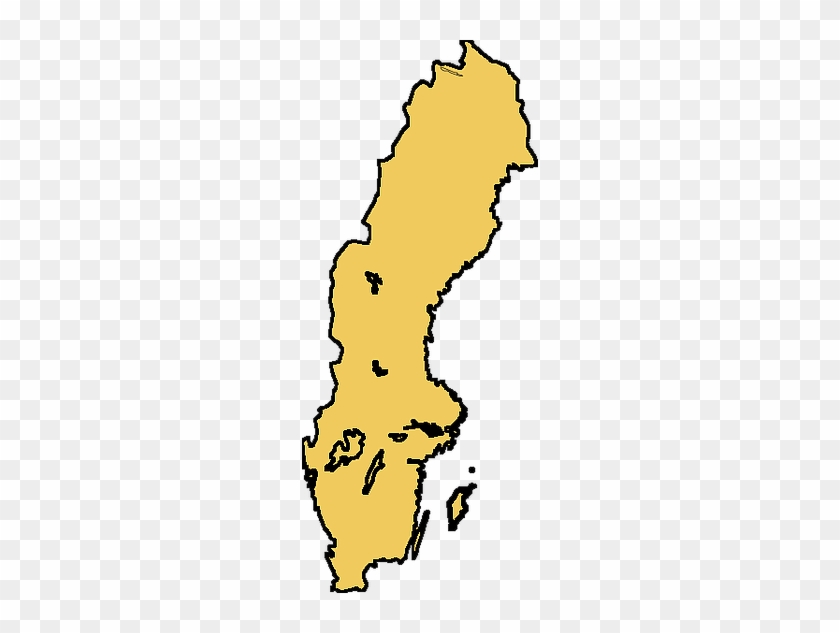 Map Of Sweden Clip Art Hight - Karta Sverige #1744239