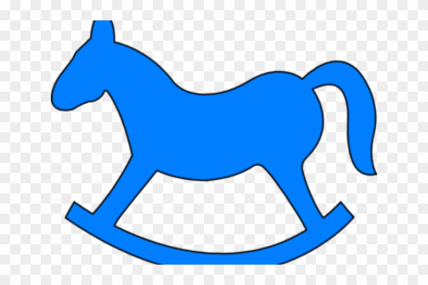Blue Clipart Rocking Horse - Rocking Horse Clip Art #1744256
