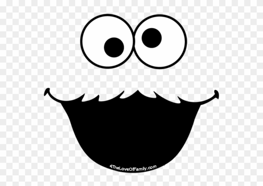 Cookie Monster Face Template - Cookie Monster Face Png #1744270