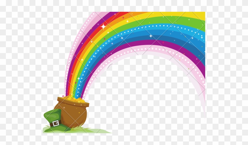 Pin Rainbow Clipart Transparent Background - Saint Patricks Day Rainbow Png #1744935