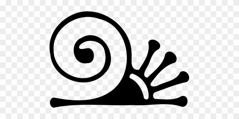 Snail Black And White Computer Icons Silhouette - Simple Snail #1745073