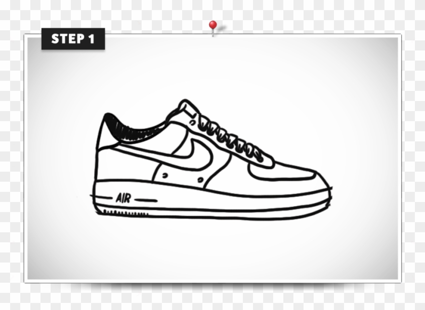 Air Force Shoe - Sneaker Drawing Simple #1745371
