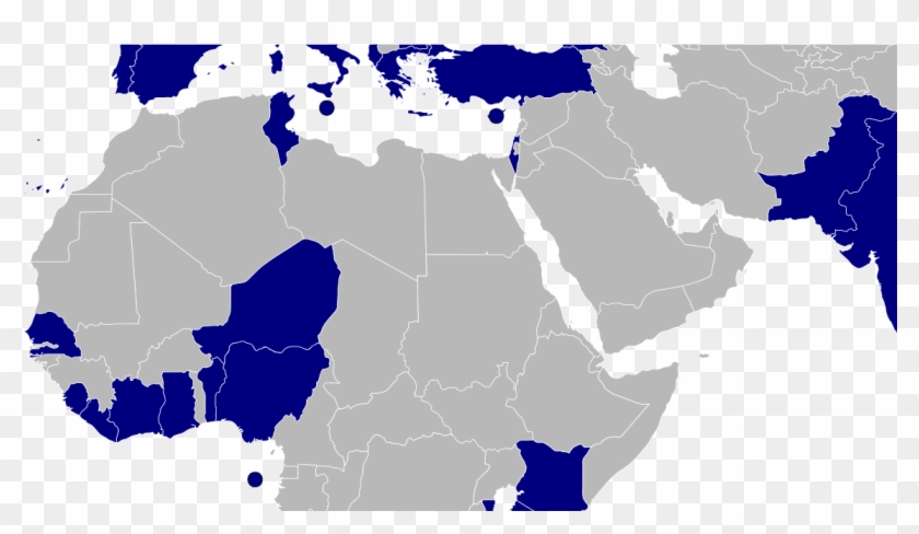 Clipart Free Stock In The Middle East Wikipedia - Blank Arab World Map #1745495