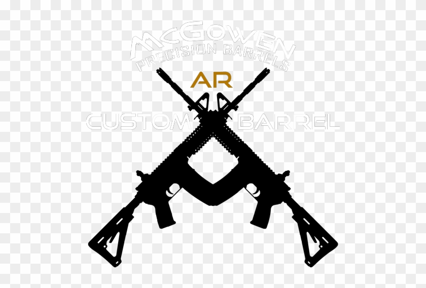 500 X 494 0 - Crossed Ar 15 Silhouette #1746036