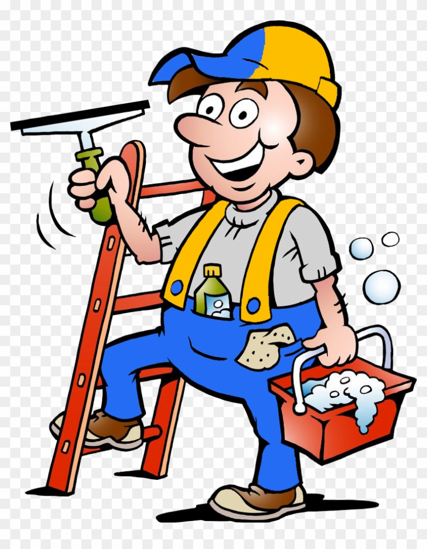 They Are Also Expected To Wash Dishes, Clean Bathrooms - Cartoon Window Cleaner #1746122