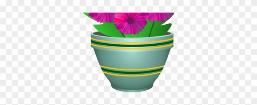 Flowerpots Clipart Flowering Pot - Clip Art #1746397