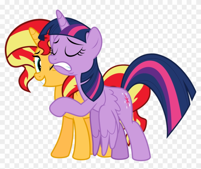 Mlp Vector-sunset Shimmer And Twilight Sparkle - Twilight And Sunset Shimmer Mlp #1746649