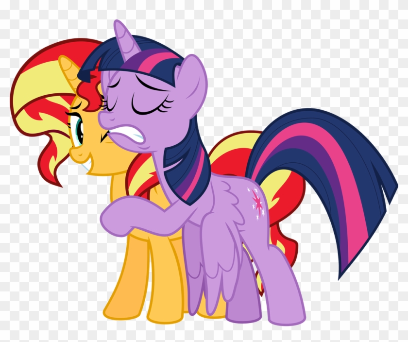 Mlp Vector-sunset Shimmer And Twilight Sparkle - Twilight And Sunset Shimmer Mlp #1746649