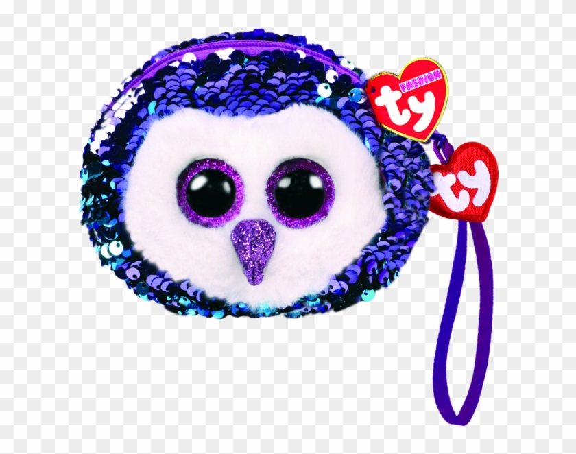 Moonlight The Purple Owl Sequin Wristlet Ty Fashion - Ty Sequin Wristlet #1746786