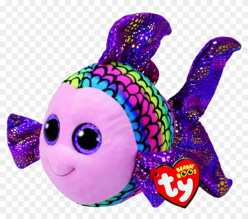 Ty Beanie Boo Flippy The Fish - Peluche Con Ojos Grandes Y Brillosos #1746805
