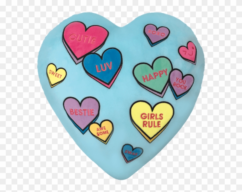 Blue Candy Hearts Valentine Pillow #1746809