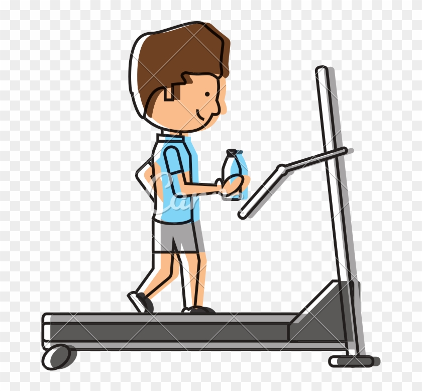 Man On A Treadmill - Treadmill Vectör #1746828
