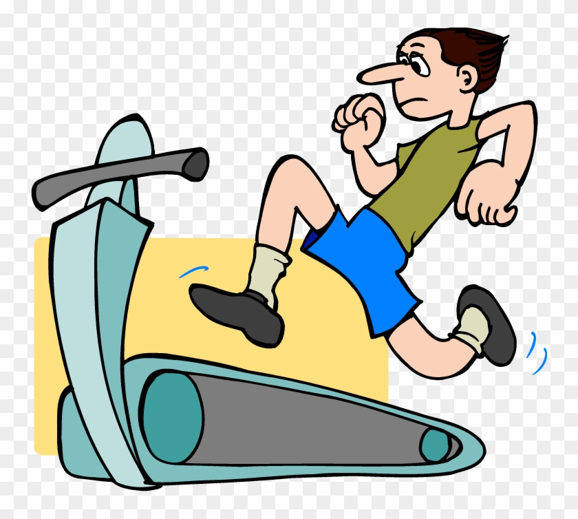 Man Running On Treadmill - نقاشی در مورد ورزش و سلامتی #1746834