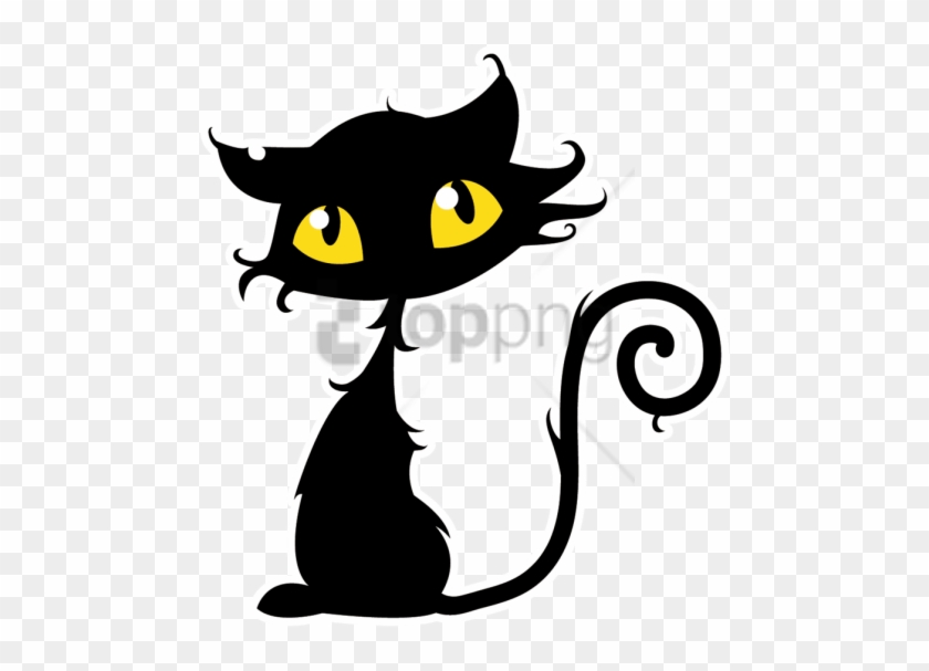Free Png Halloween Black Cat Vector Png Image With - Halloween Cat Vector Png #1746844