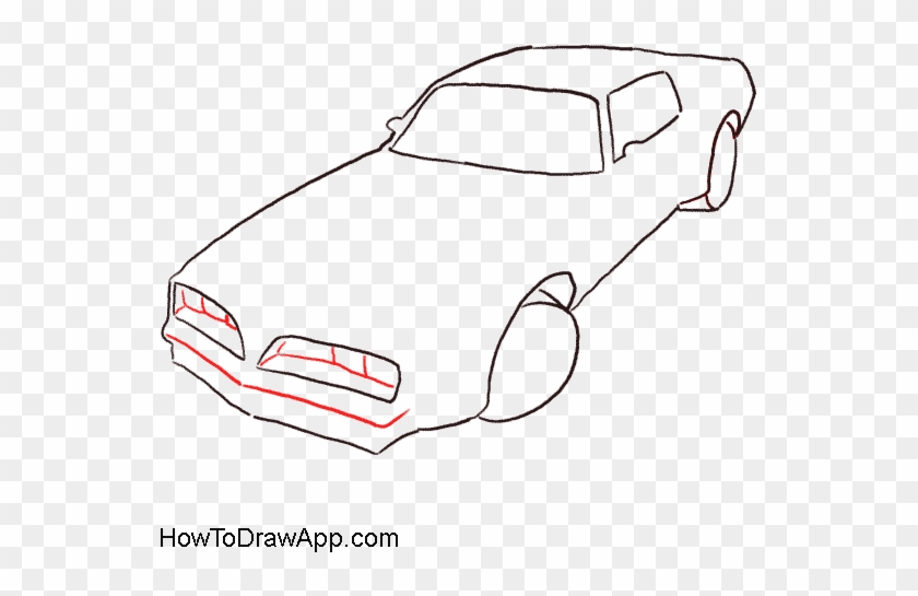 Pontiac Trans Am Drawing Step By Step - Cars Drawings Step By Steps #1746869